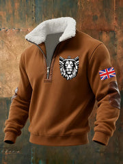 Men's Vintage British Lion Print Sweatshirt