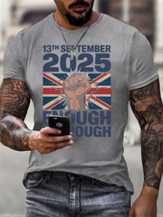 Men's September 13th 2025 London Protest imitation cotton short-sleeved T-shirt