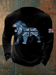 Men's British Faux Denim Waffle Top