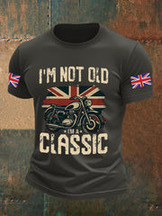 Men's Vintage I'm Not Old I' A Classic England Flag Printed T-shirt