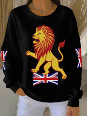 Women's British imitation diamond hot-drilling Printed Printed Tops