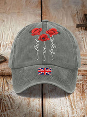 Unisex Remembrance Day Lest We Forge Print Hat