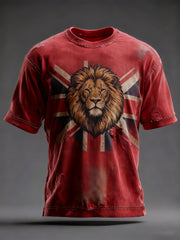 Men's Vintage British Lion Printed T-shirt