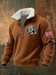 Men's Vintage British Lion Print Sweatshirt