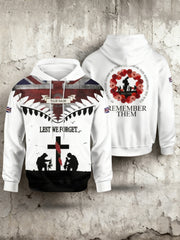 Men's Remembrance Day Lest We Forget Hoodie