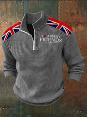 Men's Remembrance Day To Absent Friends Zipper Sweater