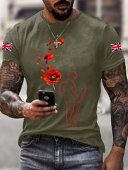 Men's Remembrance Day Lest We Forget Short-sleeved T-shirt