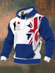 Men's Remembrance Day Lest We Forget Printed Hoodie