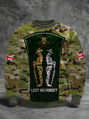 Men's Remembrance Day Lest We Forget Crew Neck Sweatshirt