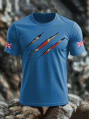 Men's UK Flag Skull Printed T-shirt