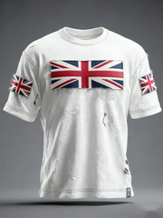 Men's British Flag Printed Casual short sleeves t-shirt