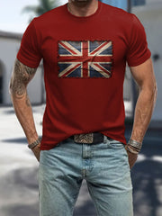 Men's UK Patriotic Flag Printed T-shirt
