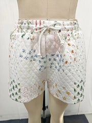 Women's Christmas sweatshirt and shorts sets