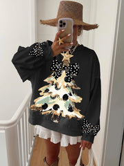 Women's Christmas Tree Print Casual Sweatshirt