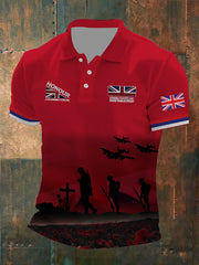 Men's Remembrance Day Lest We Forget Printed Shirt
