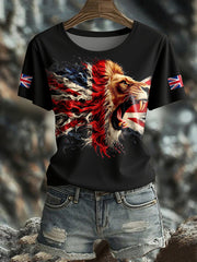 Women's UK Flag Pride Printed T-Shirt