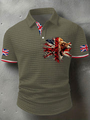 Men's UK Flag Printed Casual Tops