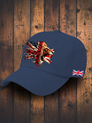 Unisex UK Flag Lion Printed Hat