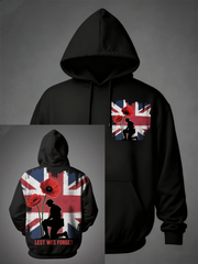 Men's Britain Remembers National Tragedy Oversized Drop-Shoulder Hoodie with Pockets