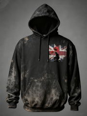 Men's Britain Remembers National Tragedy Oversized Drop-Shoulder Hoodie with Pockets