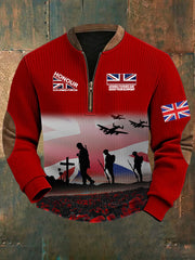 Men's Remembrance Day Lest We Forget Printed Sweatshirt