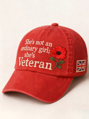 Unisex She is not an ordinary girl she is Veteran Print Hat
