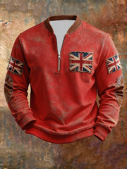 Men's British vintage flag print Sweatshirt