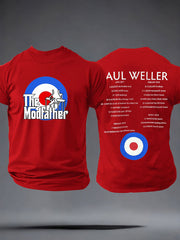 Herren The Modfather Imitations-Baumwoll-Kurzarm-T-Shirt