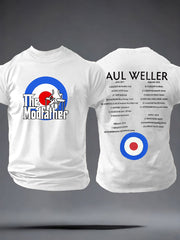 Herren The Modfather Imitations-Baumwoll-Kurzarm-T-Shirt