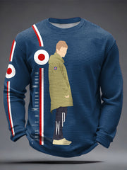 Herren Modfather UK Music Mods Lover Bedruckte Waffle-Oberteile