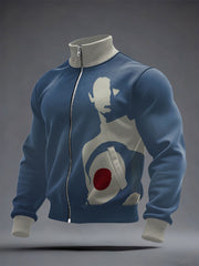 Herren UK Mod Musikliebhaber Bedruckter Mantel