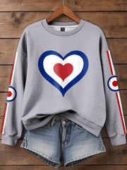 Damen bedrucktes Sweatshirt „UK Mod Music Lover“