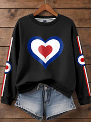 Damen bedrucktes Sweatshirt „UK Mod Music Lover“