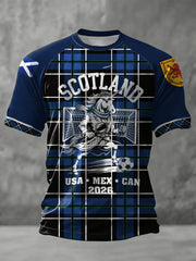 Unisex UK Schottland Fußballliebhaber Wir Kommen 2026 Bedrucktes T-Shirt