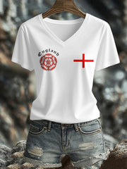 Frauen England Fußball Liebhaber Es kommt nach Hause 2026 bedrucktes T-Shirt