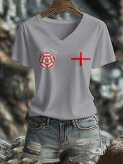 Frauen England Fußball Liebhaber Es kommt nach Hause 2026 bedrucktes T-Shirt