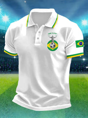 Brasilien Fußball-T-Shirt für Herren mit Aufdruck