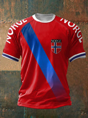 Unisex Norway Football Lover Printed T-shirt