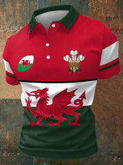 Herren Wales Rugby Liebhaber CYMRU Bedruckte Freizeit-Oberteile