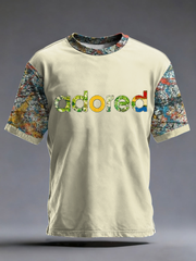 Herren-T-Shirt mit kurzen Ärmeln und „Lemon Roses Music Lover“-Aufdruck