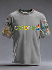 Herren-T-Shirt mit kurzen Ärmeln und „Lemon Roses Music Lover“-Aufdruck