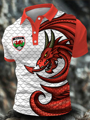Herren Wales Walisischer Rugby-Liebhaber bedruckte Freizeit-Oberteile