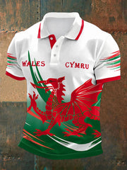 Herren Wales Rugby-Liebhaber bedruckte Freizeit-Oberteile
