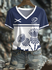 Damen T-Shirt mit Aufdruck „Scotland Rugby Lover“