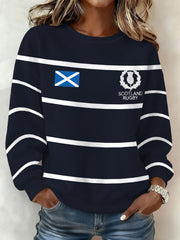 Bedrucktes Damen-Sweatshirt für Schottland-Rugby-Liebhaber