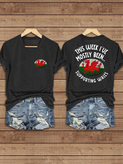 Damen-T-Shirt „Welsh Rugby Lover“ mit Aufdruck