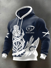 Herren Schottland Rugby-Liebhaber Kapuzenpulli mit Aufdruck