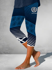 Damen Schottland Rugby-Liebhaber Bedruckte Siebenachtel-Leggings