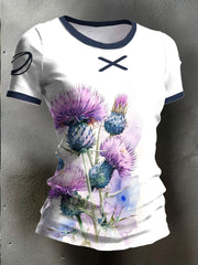 Damen Schottland Rugby Liebhaber bedrucktes T-Shirt