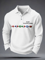 Bedruckte Freizeit-Oberteile für Herren, "Nations of Rugby Lover"